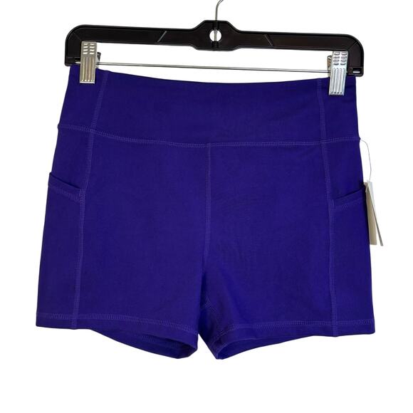 Zella Bike shorts High Rise size Small Blue Purple Performance Athleisure Run - Picture 1 of 9